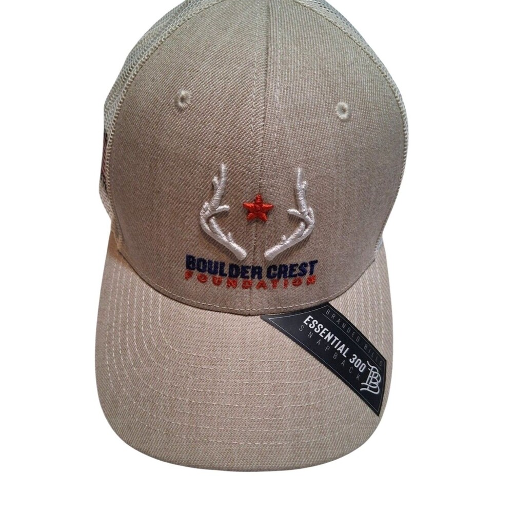 Boulder Crest Foundation Essential 300 Snapback Hat Patriotic Trucker Cap New